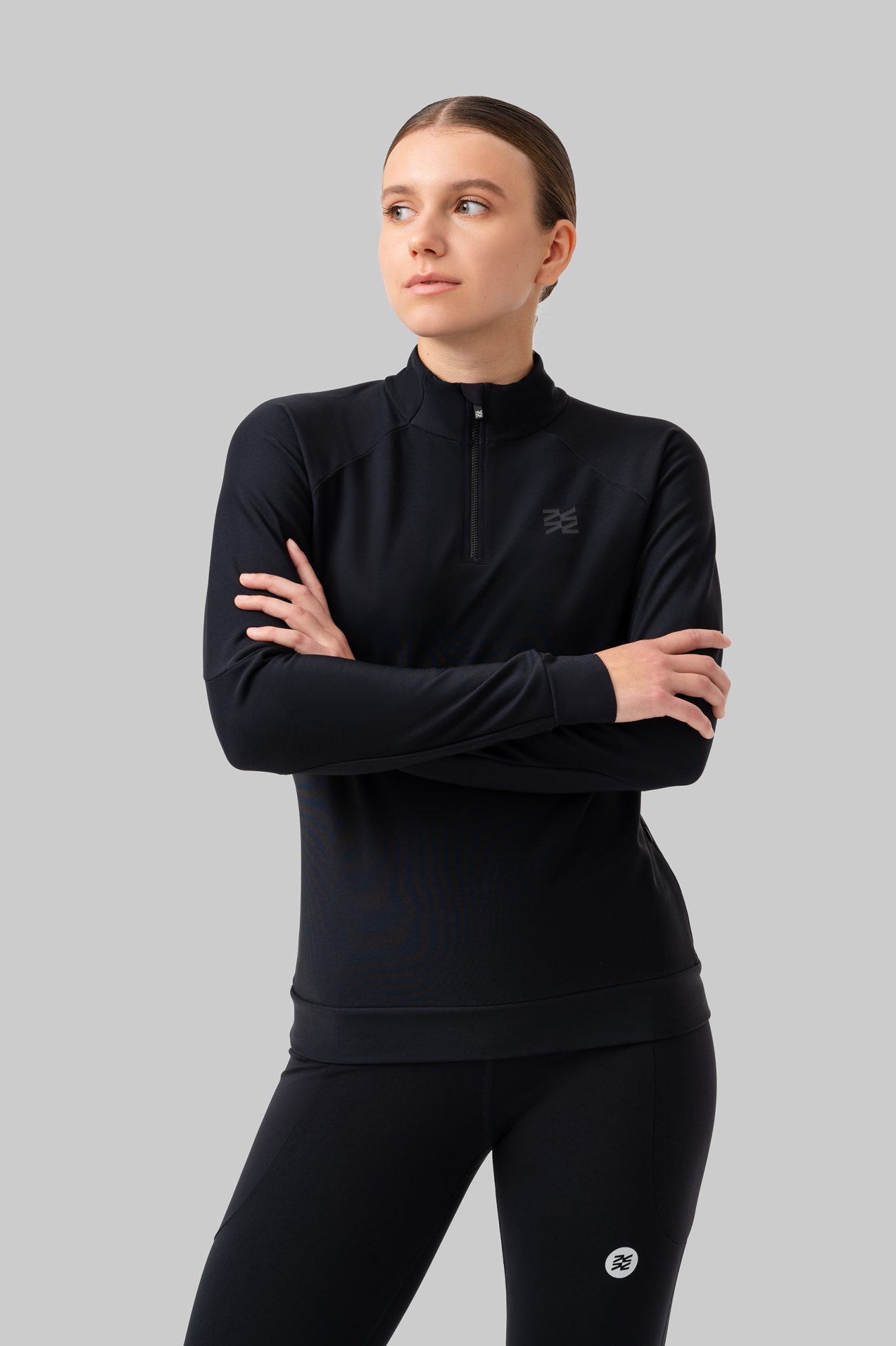 Женский Беговой Утеплённый Лонгслив Practice Black