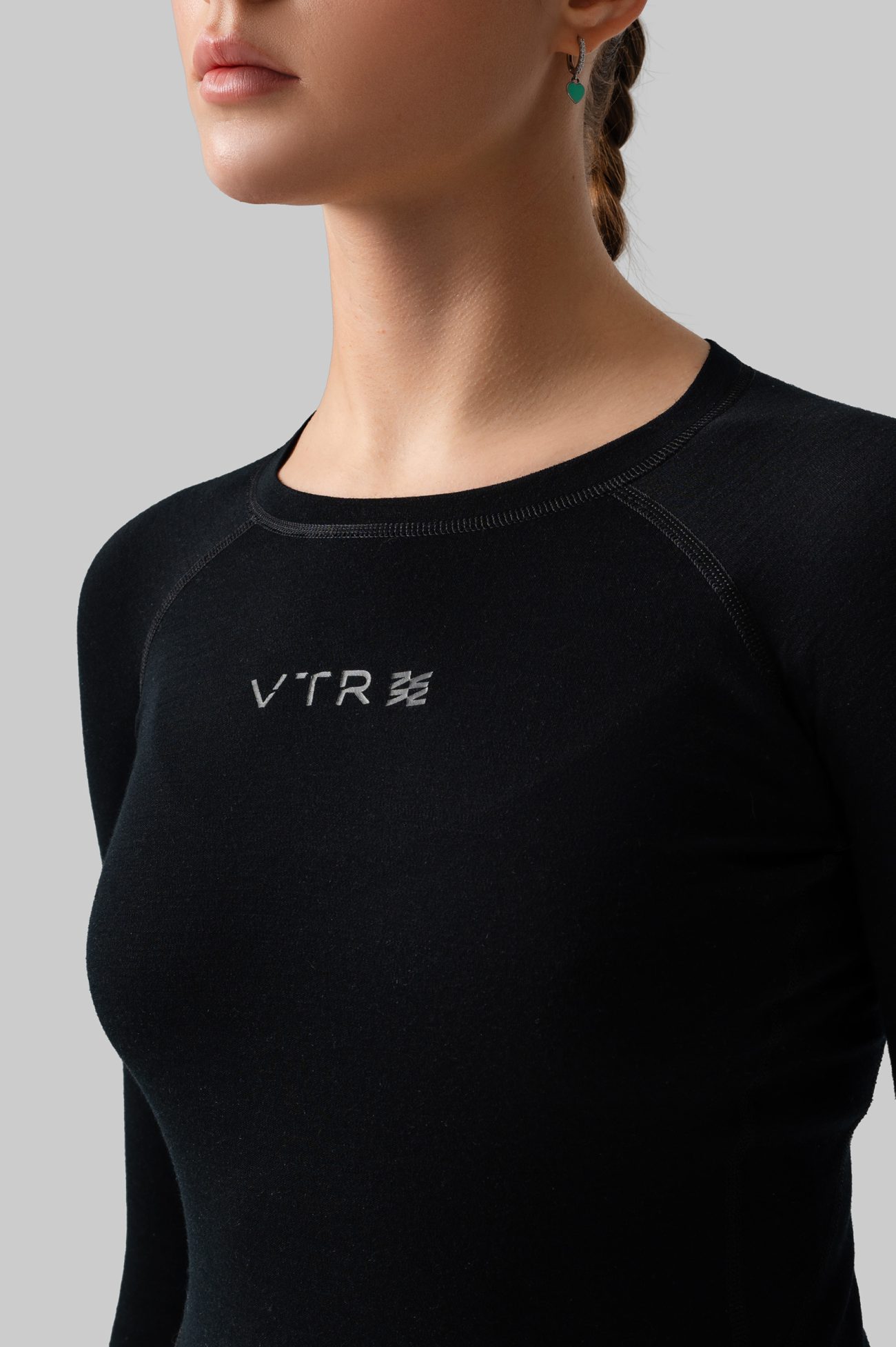 Женское термобелье мерино верх Black