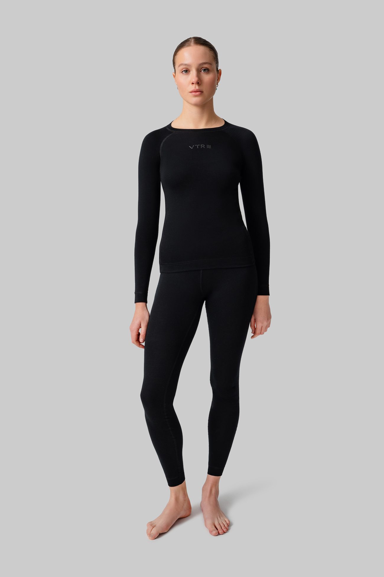 Женское термобелье мерино верх Black