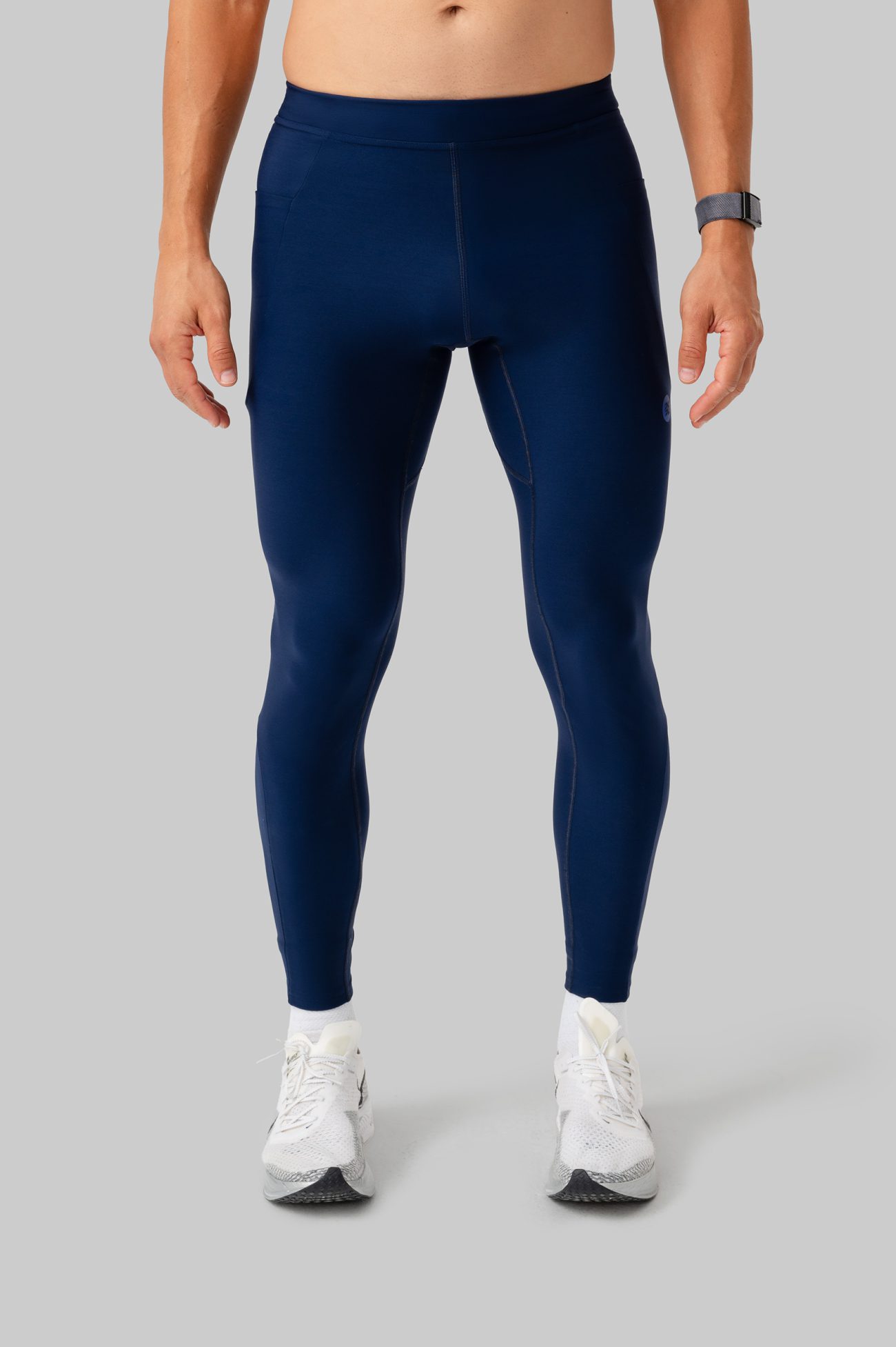 Мужские Утеплённые Беговые Тайтсы Practice Navy