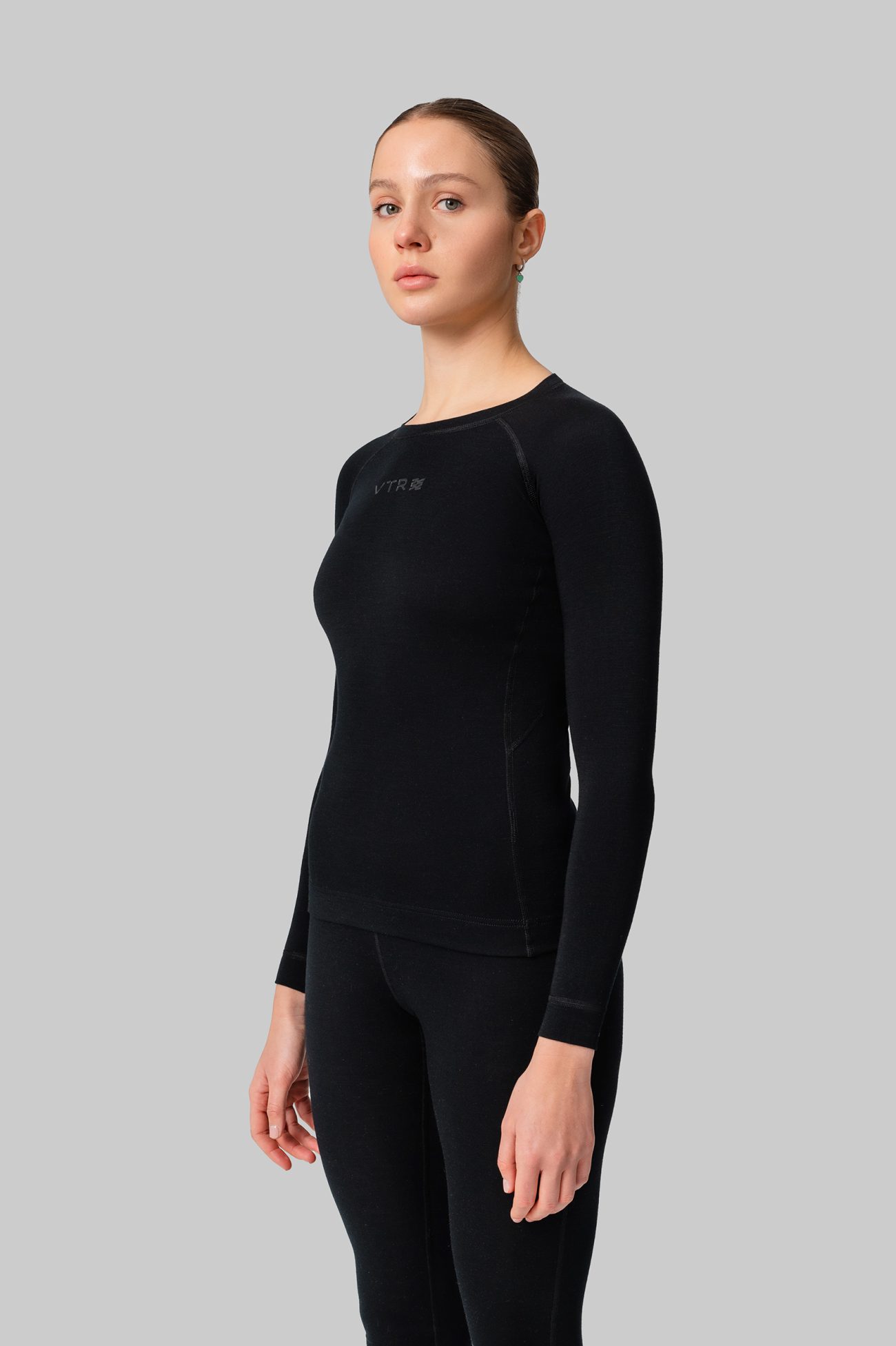 Женское термобелье мерино верх Black