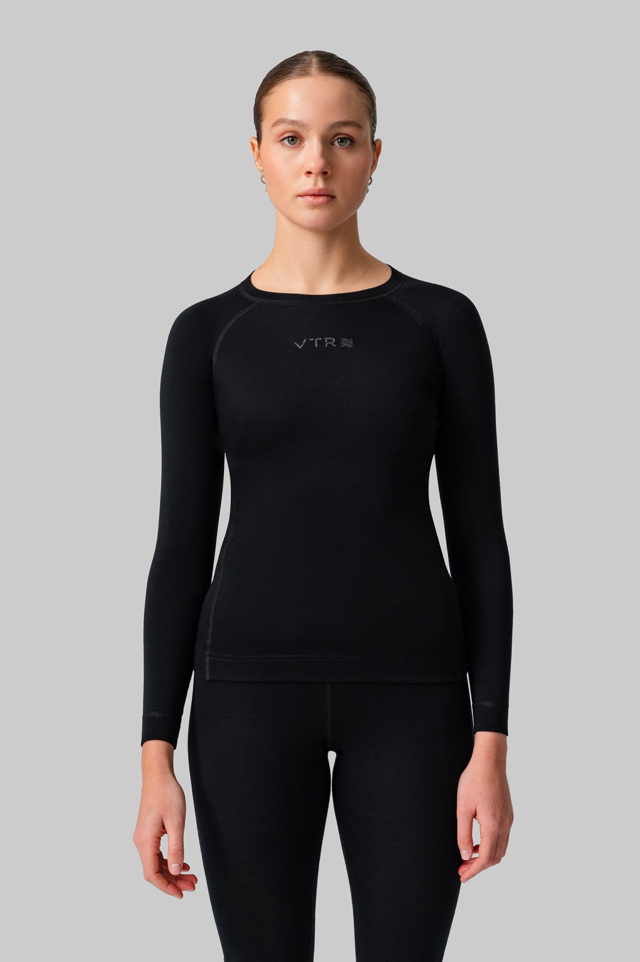 Женское термобелье мерино верх Black