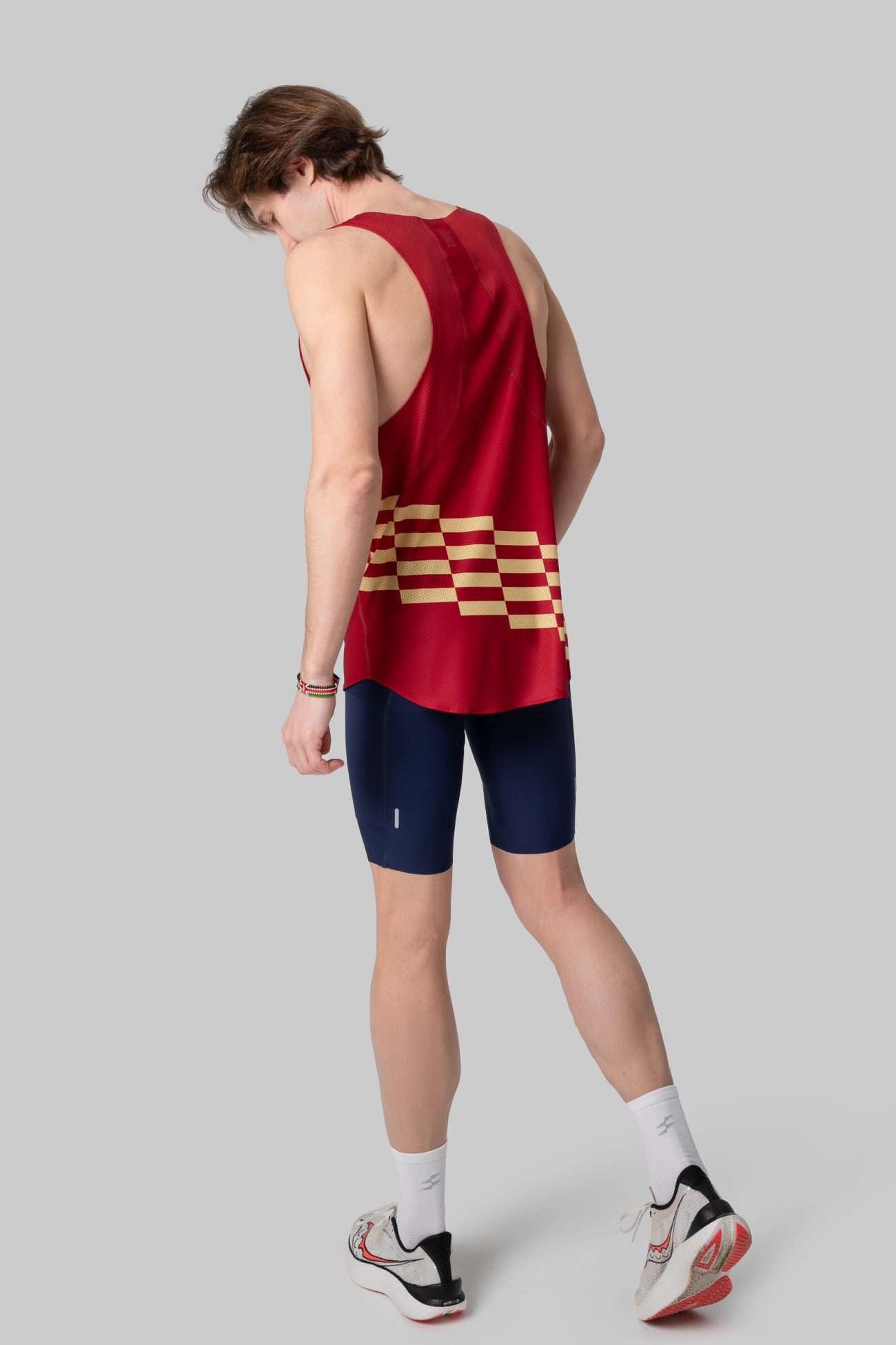 Мужская Беговая Майка Performance Relay Maroon