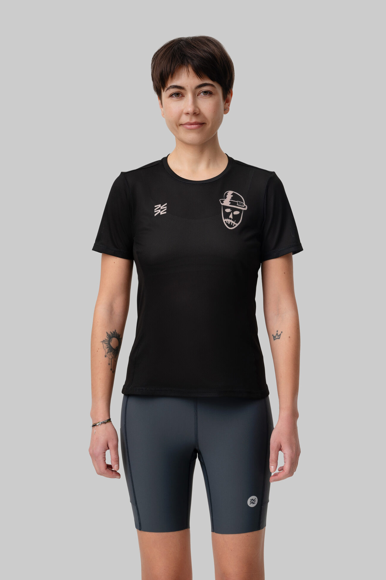 Женская Беговая Футболка VTR x ZELRUN Voodoo Dude Gray