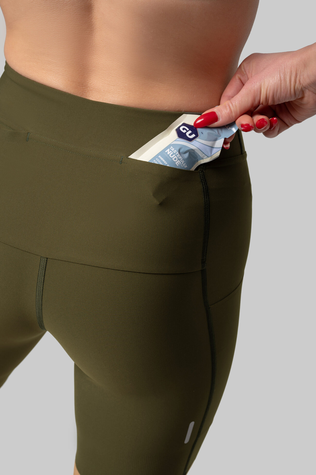 Женские Беговые Халф-тайтсы Cargo Olive